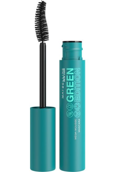 maybelline green edition eye mega mousse mascara 001 blackest black 041554072426 o