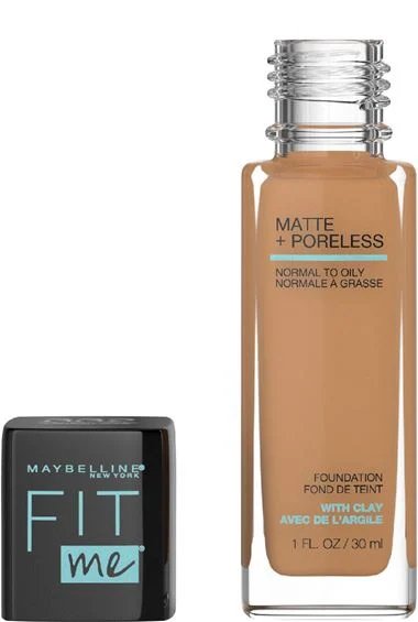 maybelline fit me matte poreless foundation 332 golden caramel 041554466485 o