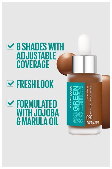 Maybelline Green Edition Face Superdrop Huile teintée AV40