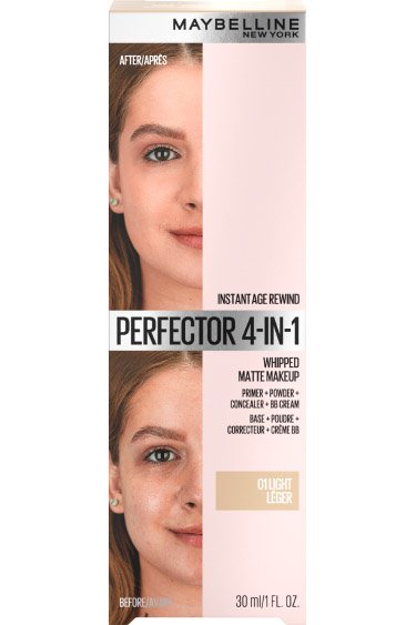 Maybelline INSTANT AGE REWIND PERFECTOR 4 IN 1 WHIPPED MATTE MAKEUP 01 LIGHT 041554067248 AV1