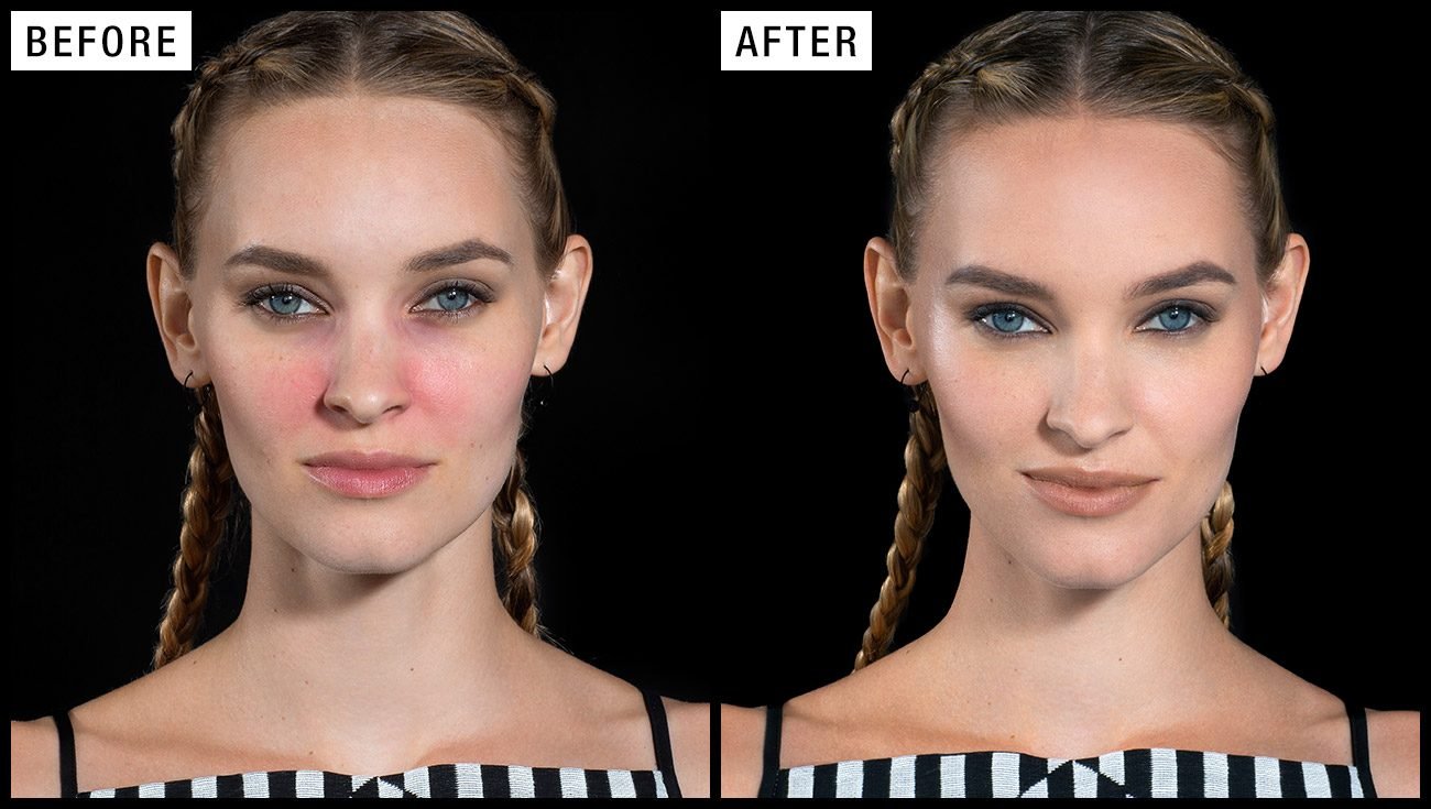 Avant après Maybelline Master Camo Light﻿
